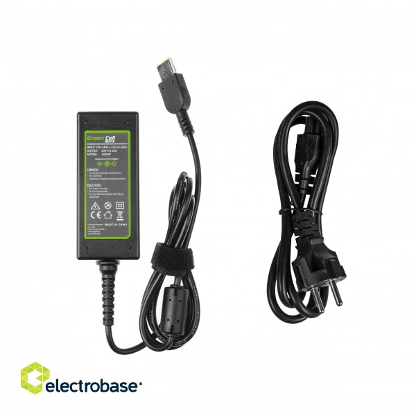 Green Cell PRO Charger / AC Adapter 20V 2.25A 45W for Lenovo G40-30 G50-30 V110-15IAP V130-15IGM Yoga 300-11IBR ThinkPad X240 image 4