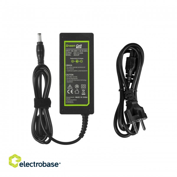 Green Cell PRO Charger / AC Adapter 20V 3.25A 65W for Lenovo B560 B570 G530 G550 G560 G575 G580 G580a G585 IdeaPad Z560 Z570 image 5
