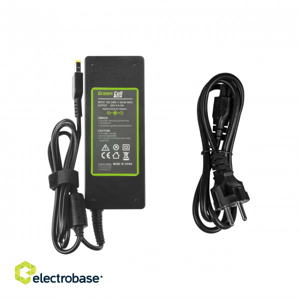Green Cell PRO Charger / AC Adapter 20V 4.5A 90W for Lenovo G500 G500s G510 Z51-70 IdeaPad Z510 Z710 ThinkPad T440s T460p T470p фото 4