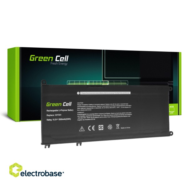 Green Cell Battery 33YDH for Dell Inspiron G3 3579 3779 G5 5587 G7 7588 7577 7773 7778 7779 7786 Latitude 3380 3480 3490 3590 image 1