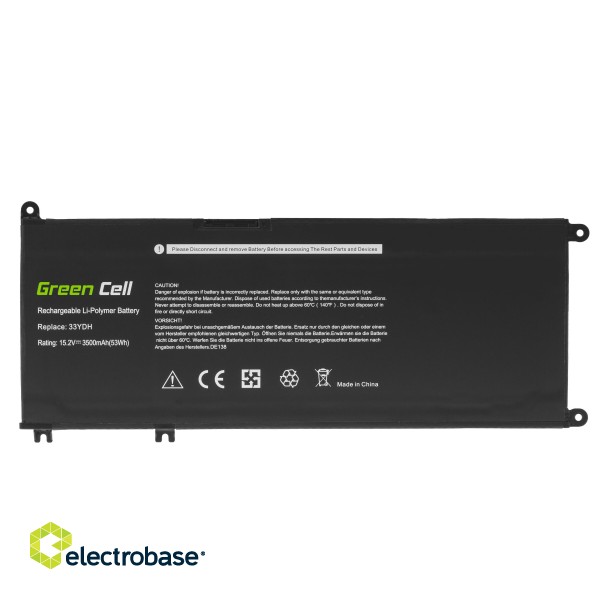 Green Cell Battery 33YDH for Dell Inspiron G3 3579 3779 G5 5587 G7 7588 7577 7773 7778 7779 7786 Latitude 3380 3480 3490 3590 image 3