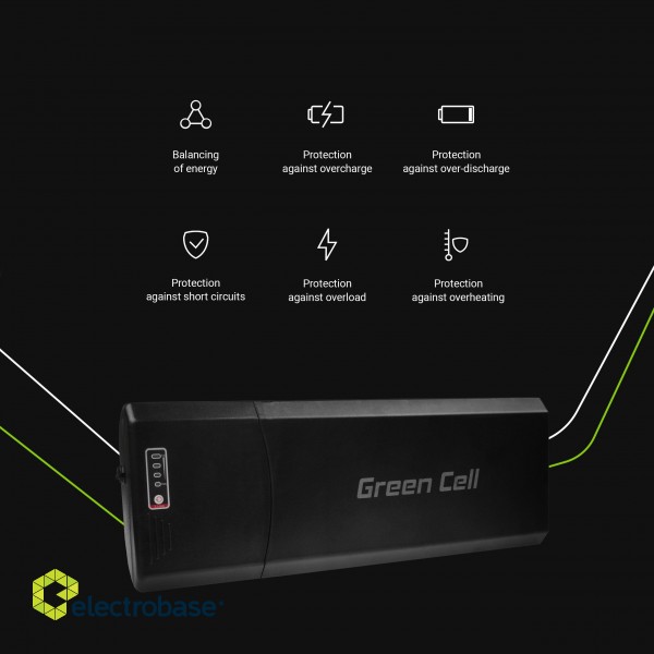 Green Cell Battery 13Ah (312Wh) for Electric Bikes E-Bikes 24V paveikslėlis 3