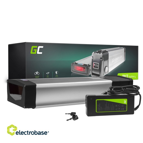 Green Cell® E-Bike Battery 36V 20Ah Li-Ion Rear Rack with Charger image 1