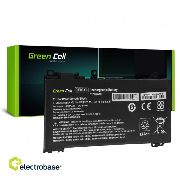 Green Cell Battery RE03XL for HP ProBook 430 G6 G7 440 G6 G7 445 G6 G7 450 G6 G7 455 G6 G7 445R G6 455R G6 image 1
