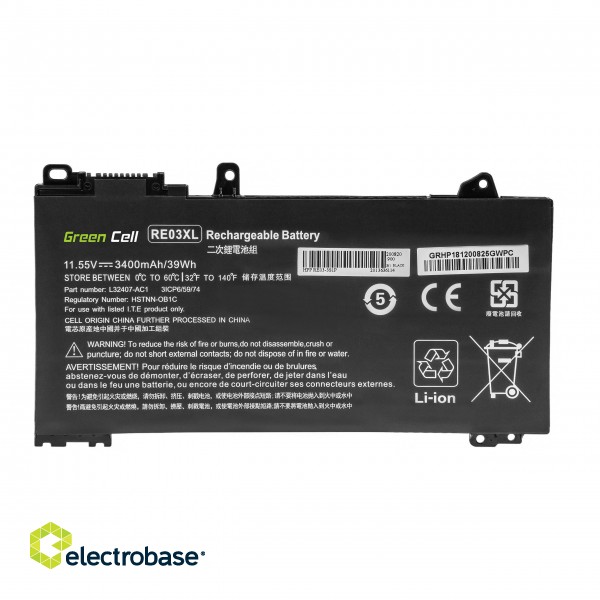 Green Cell Battery RE03XL for HP ProBook 430 G6 G7 440 G6 G7 445 G6 G7 450 G6 G7 455 G6 G7 445R G6 455R G6 image 2