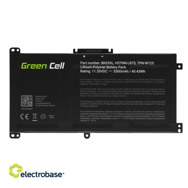 Green Cell Battery BK03XL for HP Pavilion x360 14-BA 14-BA015NW 14-BA022NW 14-BA024NW 14-BA102NW 14-BA104NW paveikslėlis 4