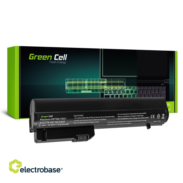 Green Cell Battery HSTNN-FB21 for HP EliteBook 2530p 2540p HP Compaq 2400 2510p paveikslėlis 1