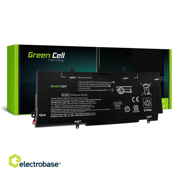 Green Cell Battery BL06XL HSTNN-DB5D for HP EliteBook Folio 1040 G1 G2 image 1