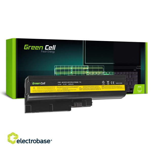Green Cell Battery for Lenovo IBM ThinkPad T60 T60p T61 R60 R60e R60i R61 R61i T61p R500 SL500 W500 image 1