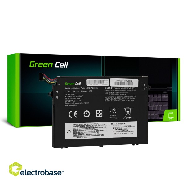 Green Cell Battery L17C3P51 L17L3P51 L17M3P51 L17M3P52 for Lenovo ThinkPad E480 E485 E490 E495 E580 E585 E590 E595 фото 1