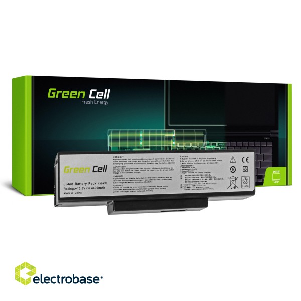 Green Cell Battery A32-K72 A32-N71 for Asus K72 K72J K72F K73SV N71 N71J N73SV X73S paveikslėlis 1