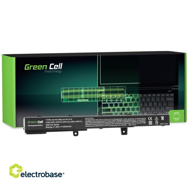 Green Cell Battery A31N1319 A41N1308 for Asus X551 X551C X551CA X551M X551MA X551MAV F551 F551C F551M R512C R512CA R553L фото 1