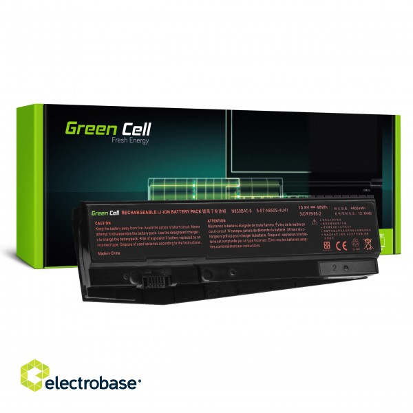 Green Cell Laptop Battery N850BAT-6 for Clevo N850 N855 N857 N870 N871 N875, Hyperbook N85 N85S N87 N87S image 1