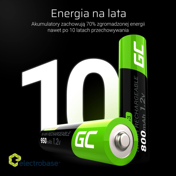 Green Cell 4x AAA HR03 950mAh Battery image 3