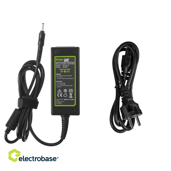 Green Cell PRO Charger / AC Adapter 19V 2.1A 40W for Samsung 530U NP530U3B NP530U3C 535U NP535U3C NP540U3C NP900X3C NP905S3G paveikslėlis 3