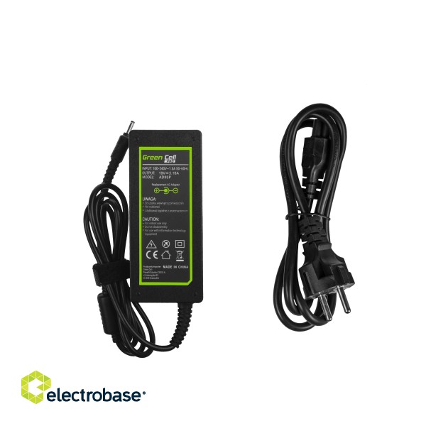 Green Cell PRO Charger / AC Adapter 19V 3.16A 60W for Samsung NP730U3E ATIV Book 5 NP530U4E ATIV Book 7 NP740U3E image 3