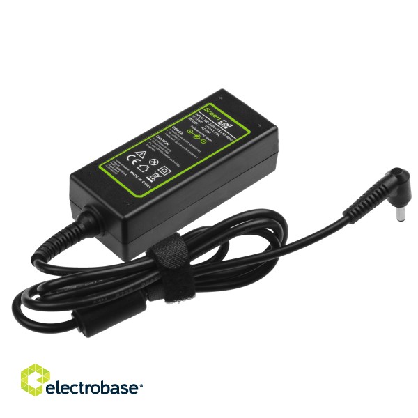 Green Cell PRO Charger / AC Adapter 19V 1.75A 33W for Asus X201E Vivobook F200CA F200MA F201E Q200E S200E X200CA X200M X200MA paveikslėlis 2