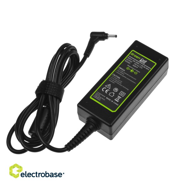 Green Cell PRO Charger / AC Adapter 19V 2.37A 45W for Asus ZenBook UX21E UX31E, Acer Chromebook 11 CB3-111 13 CB5-311 paveikslėlis 2