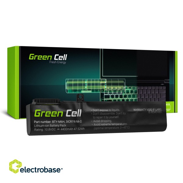 Green Cell Battery BTY-M6H for MSI GE62 GE63 GE72 GE73 GE75 GL62 GL63 GL73 GL65 GL72 GP62 GP63 GP72 GP73 GV62 GV72 PE60 PE70 paveikslėlis 1