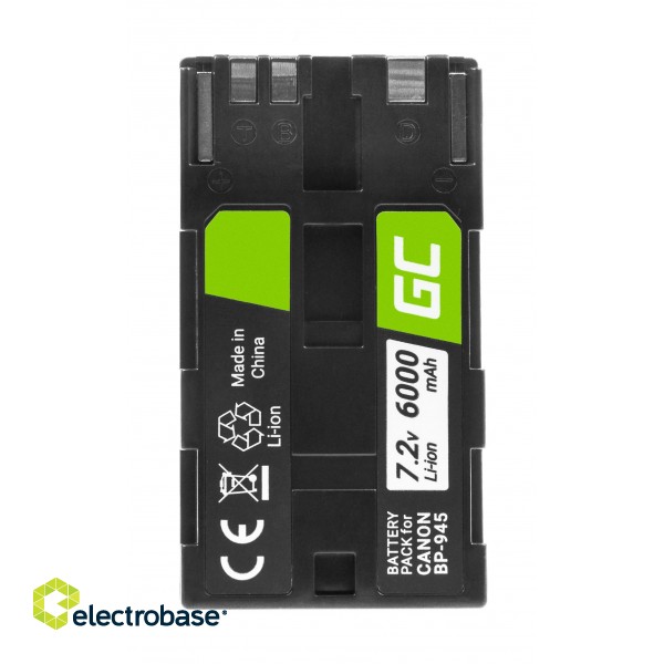 Green Cell Camera Battery BP-945 BP-911 for Canon ES50 ES55 ES60 ES65 ES75 ES7000V G10 DM-XL1 Full Decoded, 7.2V 6000mAh image 1