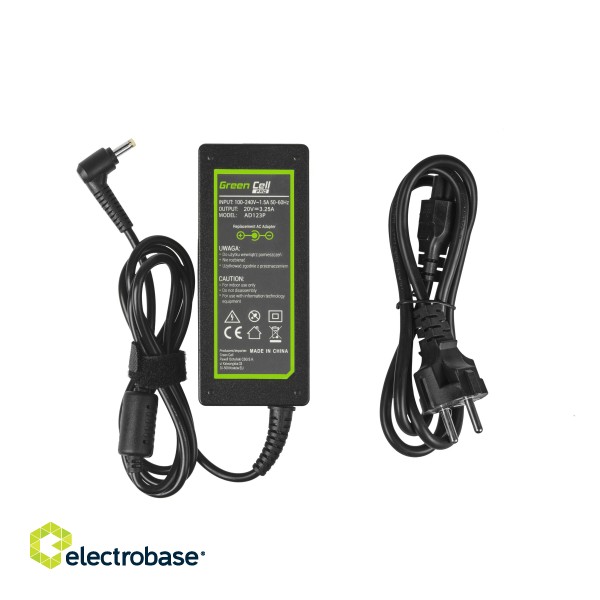 Green Cell PRO Charger / AC Adapter 20V 3.25A 65W for Lenovo IdeaPad 3, IdeaPad 5, 320-15 510-15 S145-14 S145-15 S340-14 S540-14 фото 4