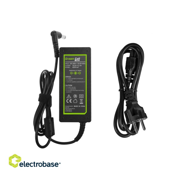 Green Cell PRO Charger / AC Adapter 19.5V 3.34A 65W for Sony Vaio SVF14 SVF15 SVF152A29M SVF1521C6EW SVF15AA1QM image 3