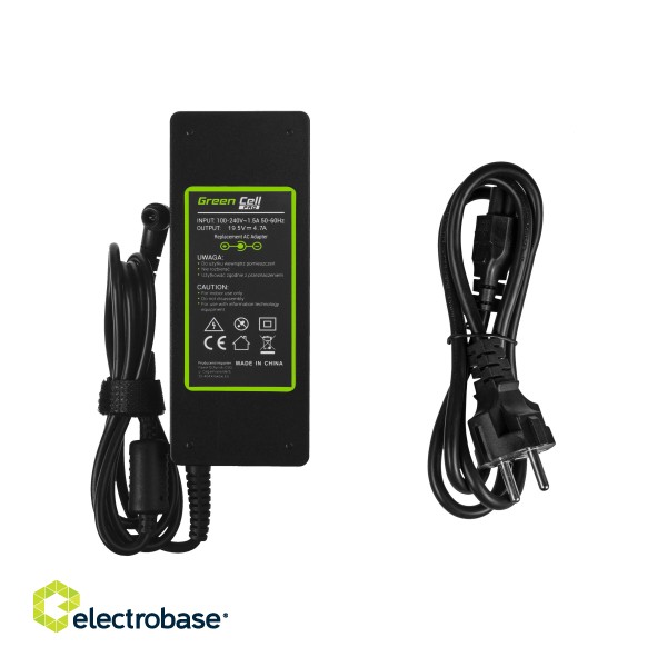 Green Cell PRO Charger / AC Adapter 19.5V 4.7A 90W for Sony Vaio PCG-61211M PCG-71211M PCG-71811M PCG-71911M Fit 15 15E paveikslėlis 3