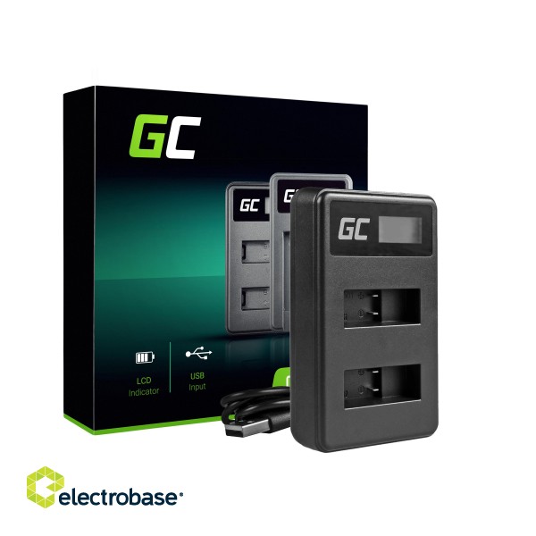 Green Cell Charger AHBBP-501 for GoPro AHDBT-501, Hero 5 Hero 6 Hero 7 HD Black White Silver Edition (4.35V 2.5W 0.6A) paveikslėlis 1
