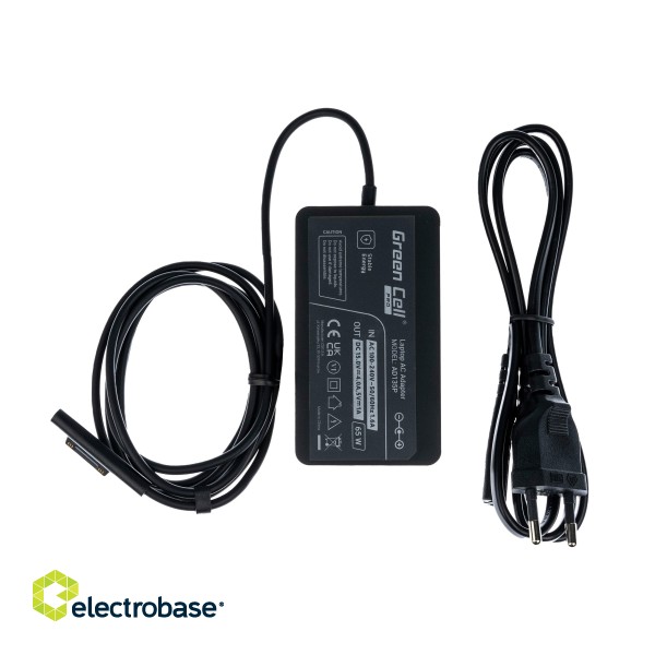 Green Cell PRO 1706 65W 15V 4A Charger Adapter for Microsoft Surface Laptop, Pro, Book, Go фото 5