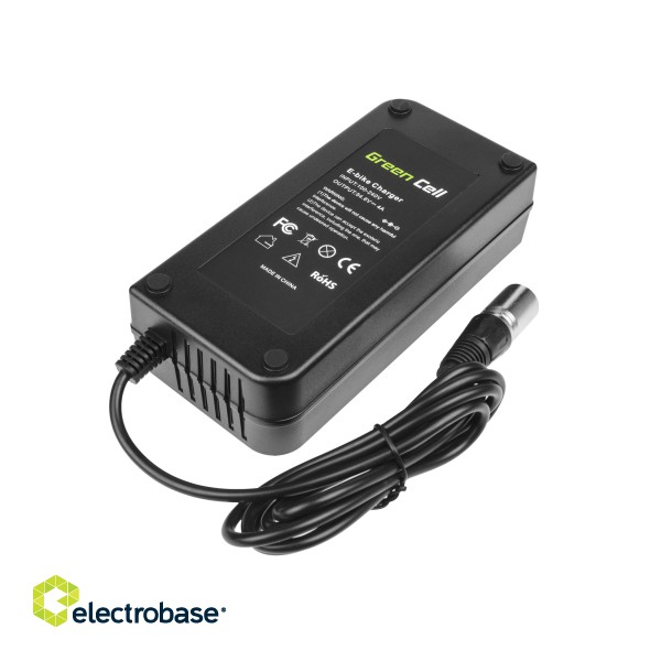 Green Cell Battery Charger 54.6V 4A (XLR 3 PIN) for E-BIKE 48V image 3