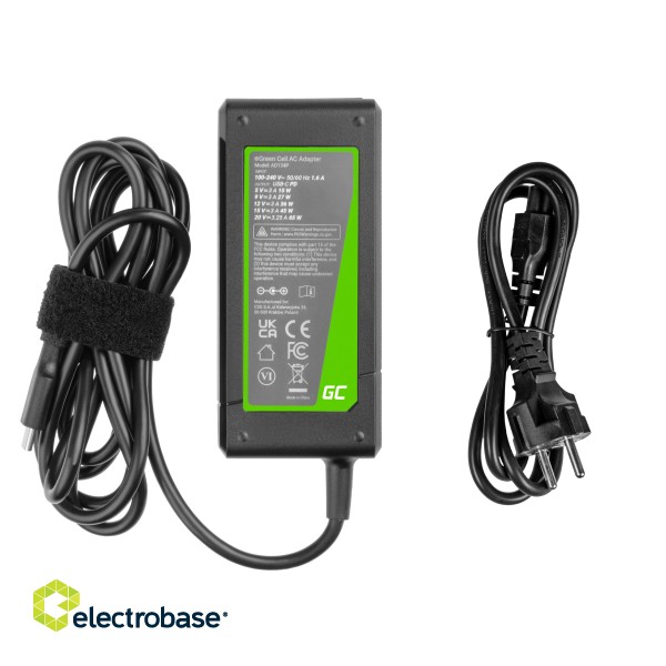 Charger / AC Adapter Green Cell PRO 20V 3.25A 65W for Lenovo Yoga 4 Pro 700-14ISK 900-13ISK 900-13ISK2 image 4