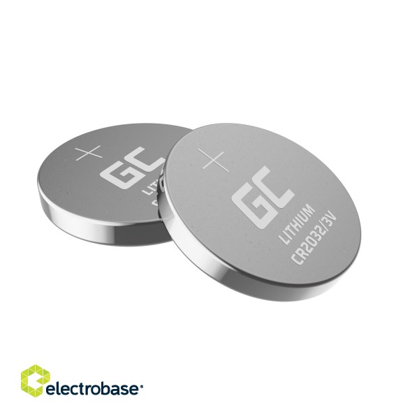 Green Cell Blister 10x Lithium Battery CR2032 3V 220mAh Button paveikslėlis 3