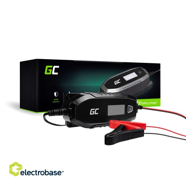 Green Cell Battery charger for AGM, Gel and Lead Acid 6V / 12V (4A) image 1