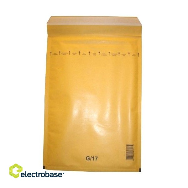 Бумажный конверт с пузырьковой пленкой G/17, 250x350+50(230x340) мм, желтый фото 1