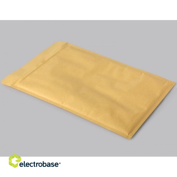 Бумажный конверт с пузырьковой пленкой K/20, 370x480+50(350x470) мм, желтый фото 3