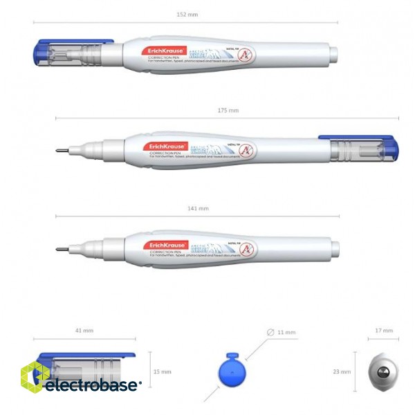 Ручка-корректор ErichKrause ARCTIC WHITE, с клапаном, 10мл фото 3