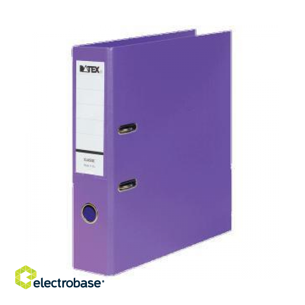 Папка-регистр DATEX CLASSIC, A4, 75мм, фиолетовая