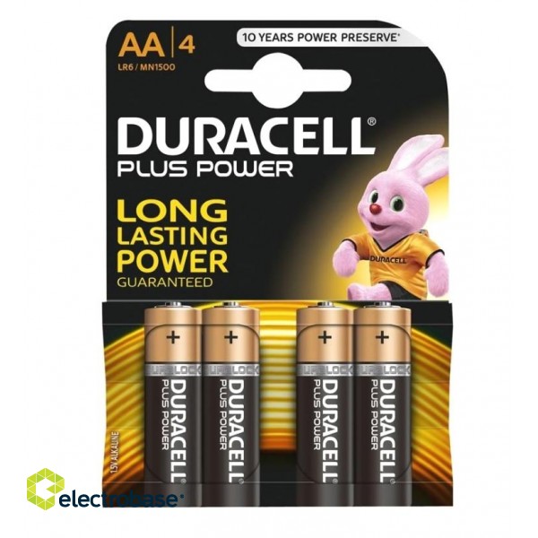 Батарейки Duracell AA LR06-BP4 Alkaline Plus Power, 1.5V, 4 шт.