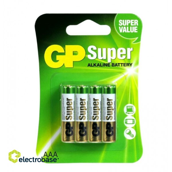 Baterijas GP Super AAA/LR03 Alkaline, 1.5V, 8 gab. image 1