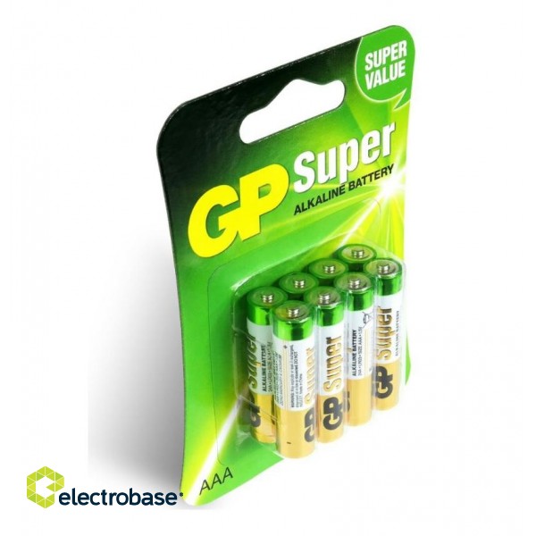 Baterijas GP Super AAA/LR03 Alkaline, 1.5V, 8 gab. image 2