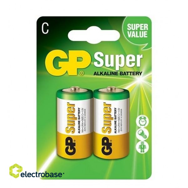 Батарейки GP Super C LR14 Alkaline, 1.5V, 2 шт.
