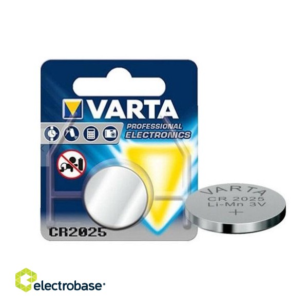 Батарейки VARTA CR2025/DL2025, литиевые, 3V, 1 шт.