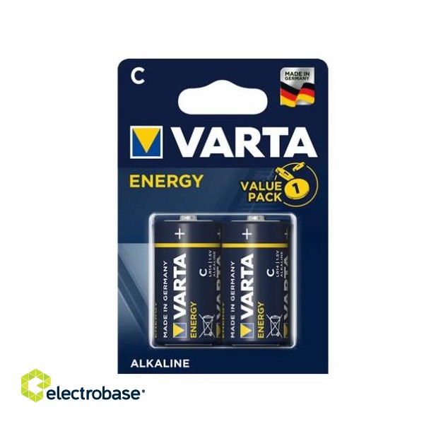 Baterijas VARTA ENERGY C LR14/MN1400, Alkaline, 1.5V, 2 gab.
