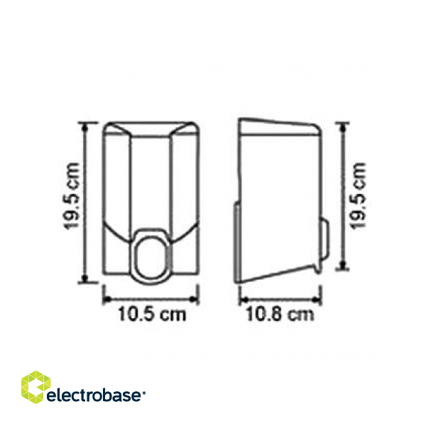 Дозатор для жидкого мыла VIALLI S4, 1000мл, белый, 19.5x10.5x10.8см фото 3