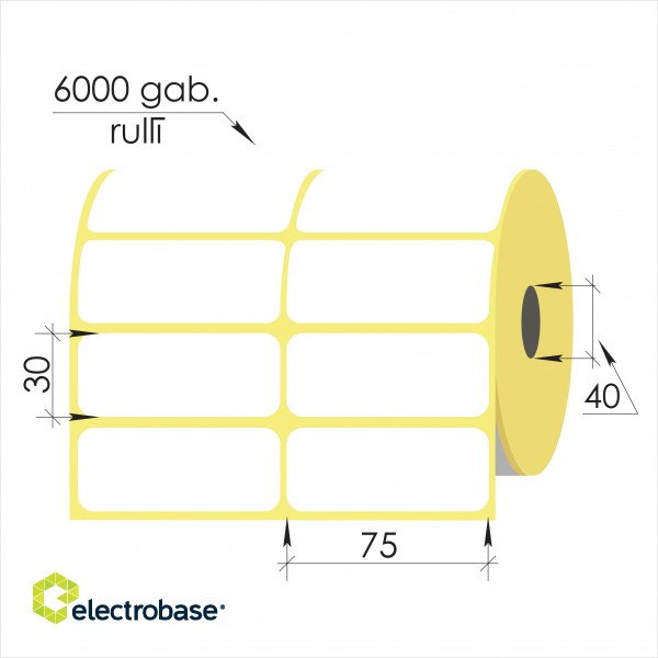 Этикетки 75x30/2/40-6000 Термо ECO фото 1