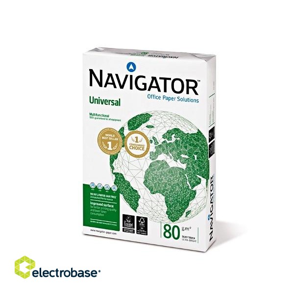 Biroja papīrs Navigator Universal, A4, 80g/m2, 500 loksnes, A klase