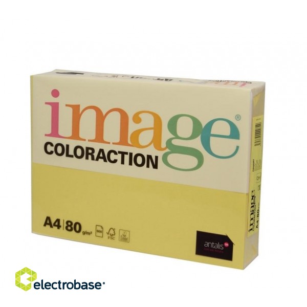 Цветная бумага Image Coloraction Canary, A4, 80г/м2, 500 листов, лимонно- желтая (Deep Yellow)