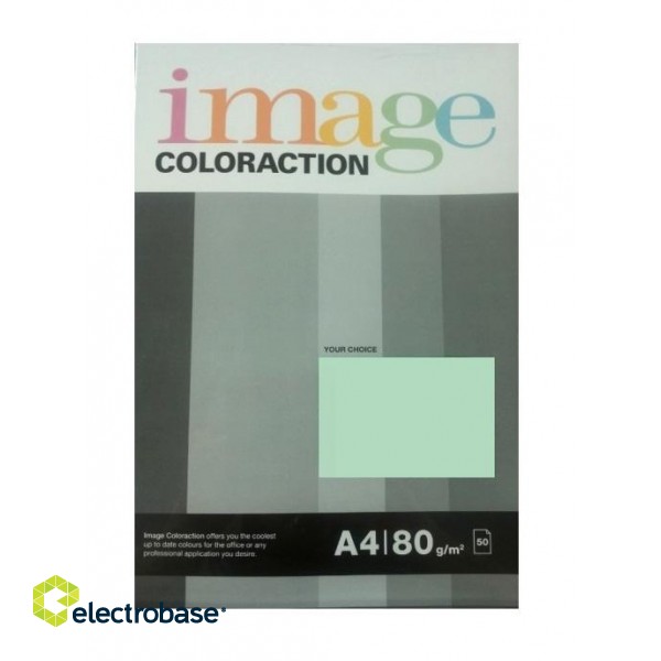 Krāsains papīrs Image Coloraction Forest, A4, 80g/m2, 50 loksnes, pasteļzaļš (Pastel green)