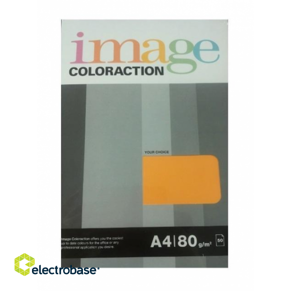 Krāsains papīrs Image Coloraction Hawaii, A4, 80g/m2, 50 loksnes, mandarīnkrāsā (Gold)