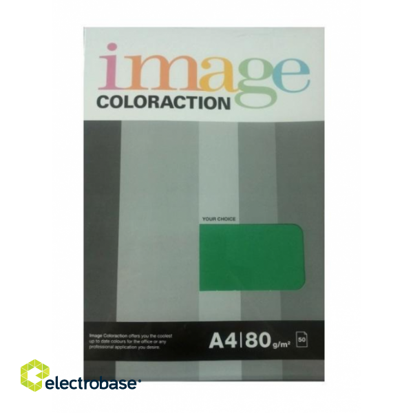 Цветная бумага Image Coloraction Dublin, A4, 80г/м2, 50 листов, темно-зеленaя (Deep green)